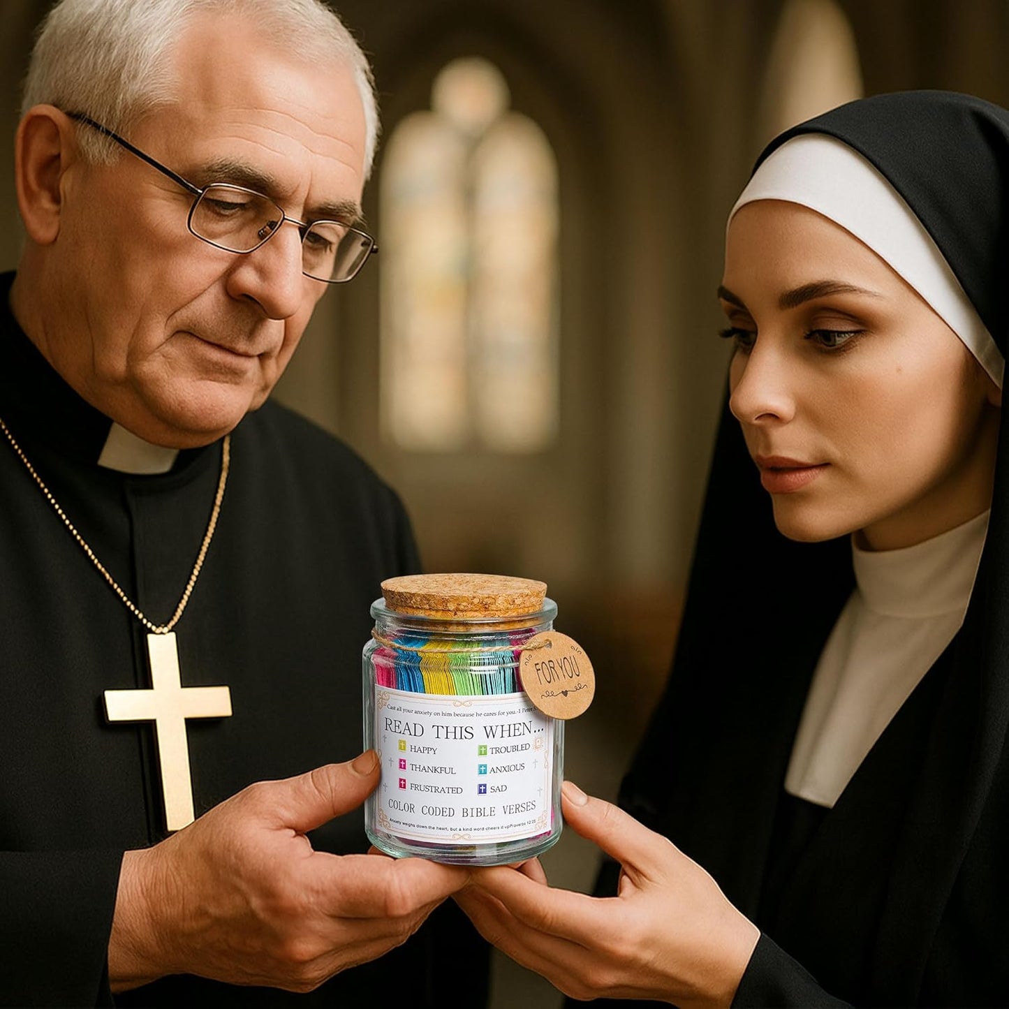 Hand-Calligraphed Daily Grace Scripture Jar