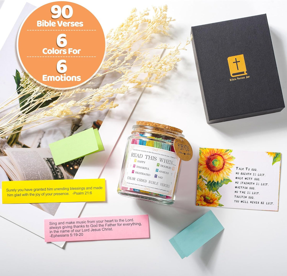 Hand-Calligraphed Daily Grace Scripture Jar