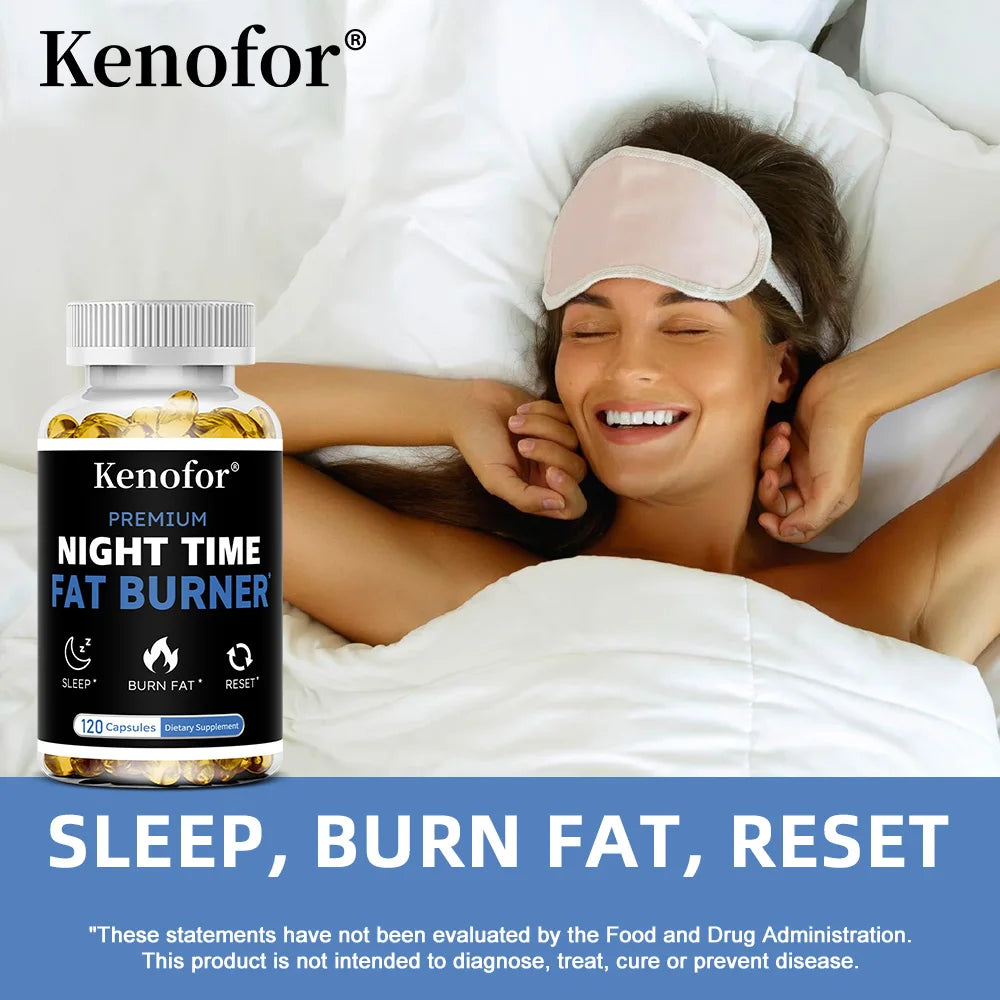 Nighttime Fat Burner Supplement - for Weight Loss, Boost Metabolism, Suppress Appetite Diet,Healthy Weight Management